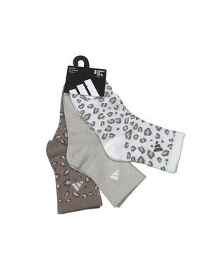 Adidas Womens Superlite ClimaCool High-Quarter Socks 3 pack Leopard Print Ankle
